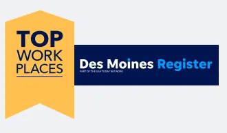 Top Workplaces Des Moines Register Logo