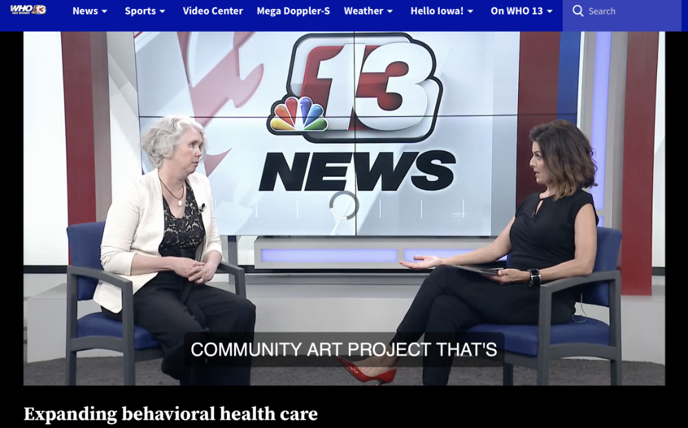 Christina Smith discusses Community Support Advocates' new clinic with WHO-TV's Erin Kieran. 